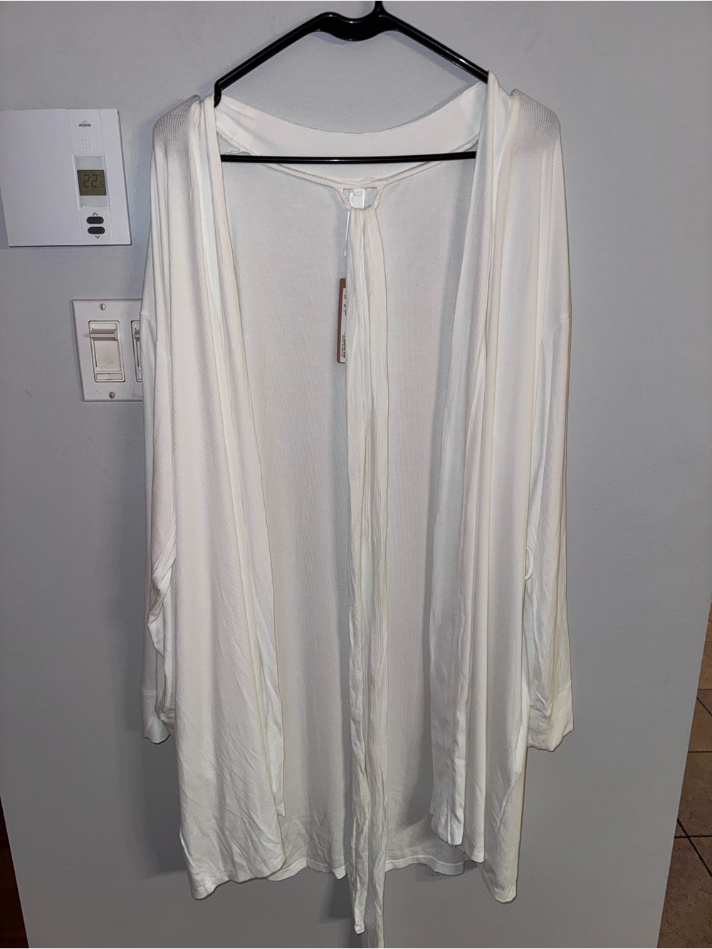 Skims Soft Lounge Ribbed Robe - Marble - Picture 2 of 7